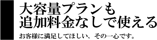 1日500MBの大容量プランも追加料金なしで使える